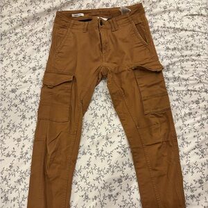 Jack & Jones Brown Cargo Pants Utility Style